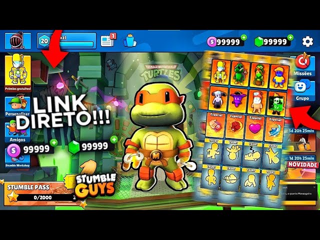 📂 COMO TER TODAS AS SKINS DO STUMBLE GUYS 0.70.1 NICK COLORIDO, MULTIPLAYER, GEMAS INFINITAS EMOTES