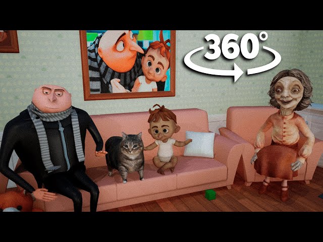 360° OIIAOIIA Cat & Minions & Little Nightmares' Teacher Together