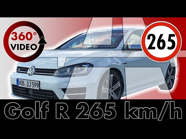 360° Drive VW Golf R on German Autobahn up to 265 km/h - VR Drive 360 degree car