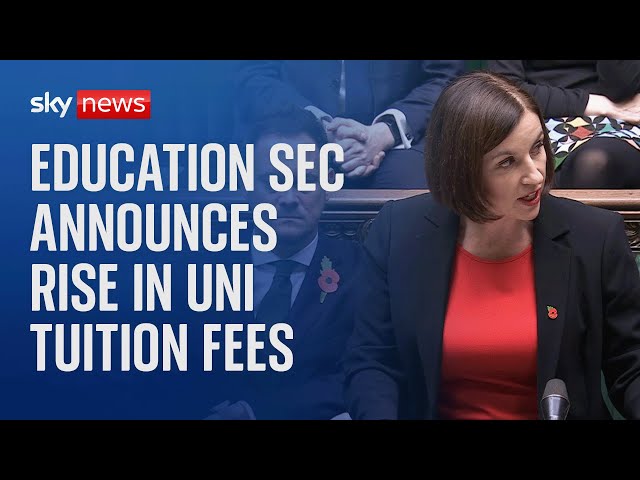 University tuition fees to increase in England for first time in eight years - Commons announcement