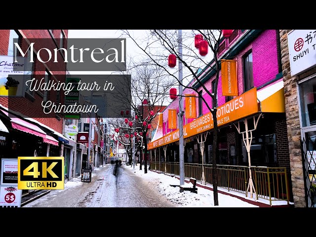 [4K] Walking tour in Chinatown in winter | January 2025 | Montreal, Canada 🇨🇦