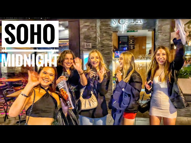 𝐋𝐎𝐍𝐃𝐎𝐍 𝐒𝐎𝐇𝐎 𝐌𝐢𝐝𝐧𝐢𝐠𝐡𝐭 𝐖𝐚𝐥𝐤 | Soho Friday Late Night Weekend Walking Tour [4K HDR]