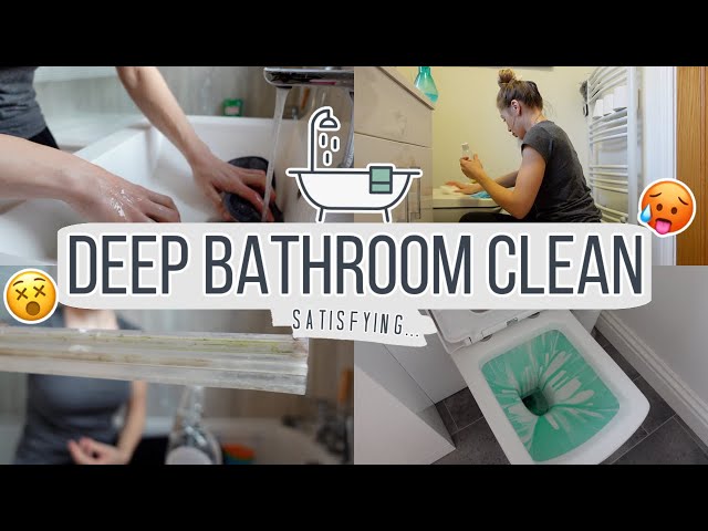 CLEAN WITH ME UK | EXTREME FAMILY BATHROOM CLEAN *SATISFYING* BATHROOM CLEANING MOTIVATION 2022