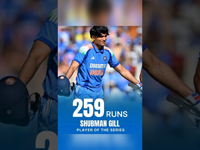 Shubman Gill Won Player Of The Series Awards Vs England In 3rd Odi #shorts #short #youtubeshorts