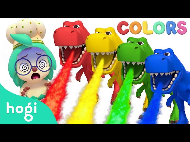 🦖 Learn Colors with Dinosaur Cooking 🍖 | Colors for Kids｜Hogi Colors｜Hogi Pinkfong