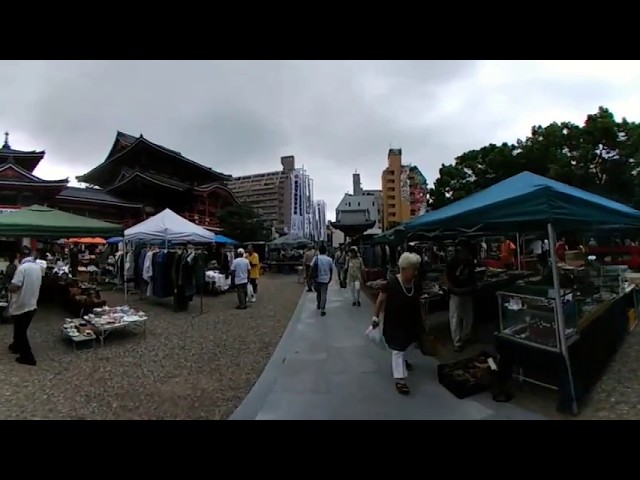 Osu Kannon Temple Nagoya, visit at the flea market 360 degree