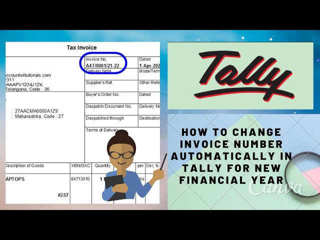 how to change invoice number automatically in tally for new financial year