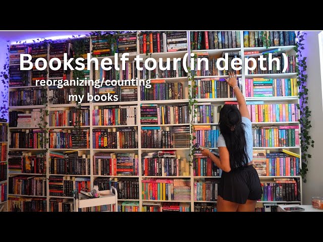 lets reorganize my shelves/ an in depth bookshelf tour