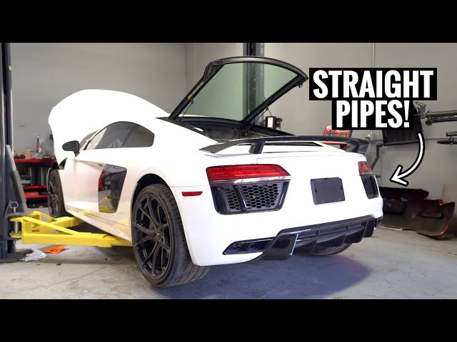 Trying to Start my WRECKED Audi R8 for the first time!(LOUD WARNING)