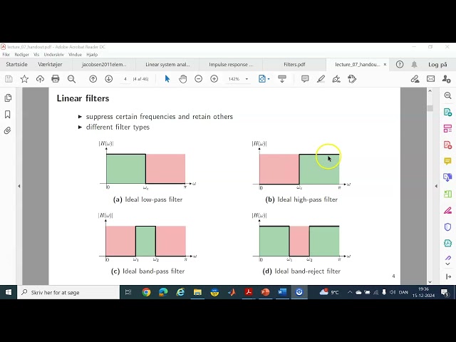 Filters Linear filters and Difference equation of LTI systems