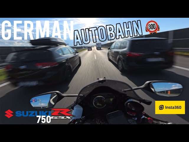 SUZUKI GSX-R 750 on GERMAN Autobahn - On-Board CAM | POV Insta360 Ace Pro