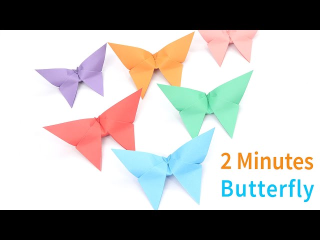 Easy Origami Butterfly in only 2 Minutes - Paper Butterfly Origami