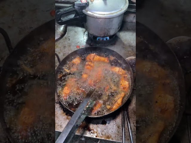 Tawa fish fry on village street | ultimate street food #food #streetfood