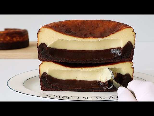 So amazing Creaminess! How to Make a Soft Brownie Basque Cheesecake! (Air fryer is also possible!)