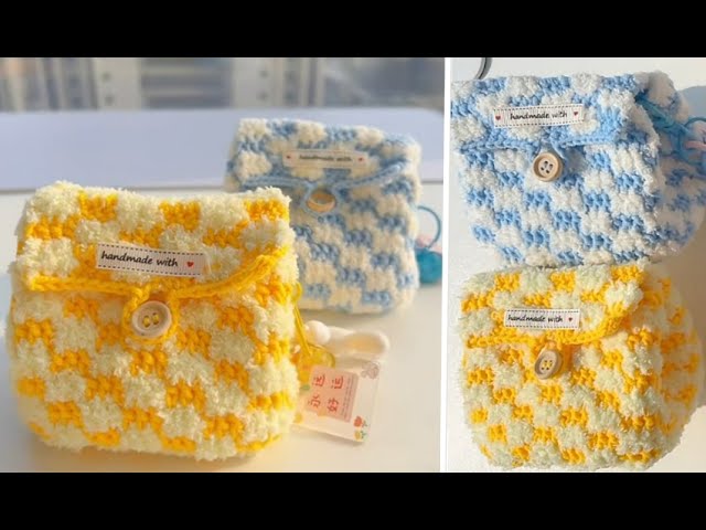 Cute coin purse crochet tutorial, simple and easy to learn, let's learn together