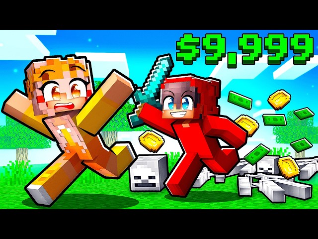 Minecraft Manhunt but 1 Second = $1