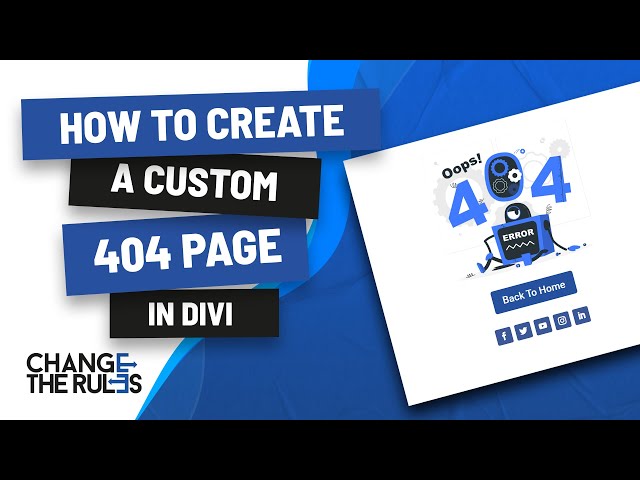 How To Create A Custom 404 Page In Divi