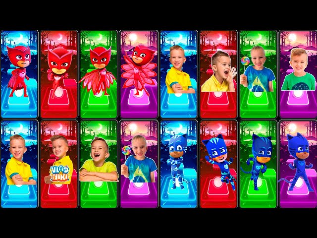 PJ Masks 🆚 Vlad & Niki Megamix - Dame Tu Cosita Coffin Dance Song 🎶 Tiles Hop EDM Rush