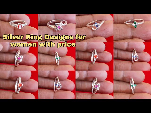 Silver Ring Designs for women with price