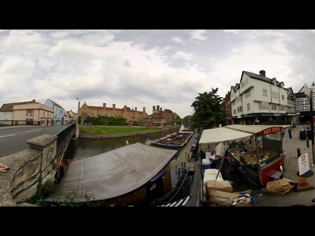 360VR Cambridge University England - 360 Video [Royalty Free Stock Footage] $350