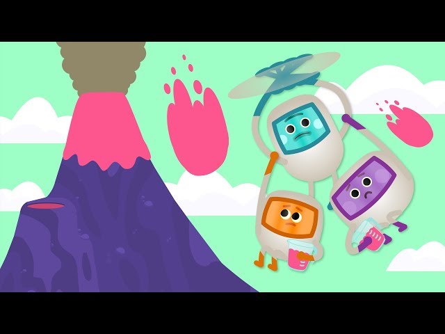 Erupting Raspberry Lava Cake | Cartoon For Kids | The Bumble Nums