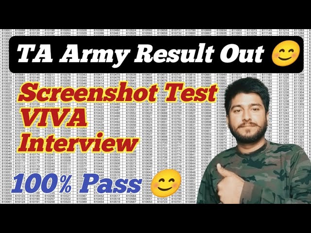 TA Army Result Out ll Screening Test ll VIVA ll Interview ll Kaise ho raha hai ll 100% Pass 😊