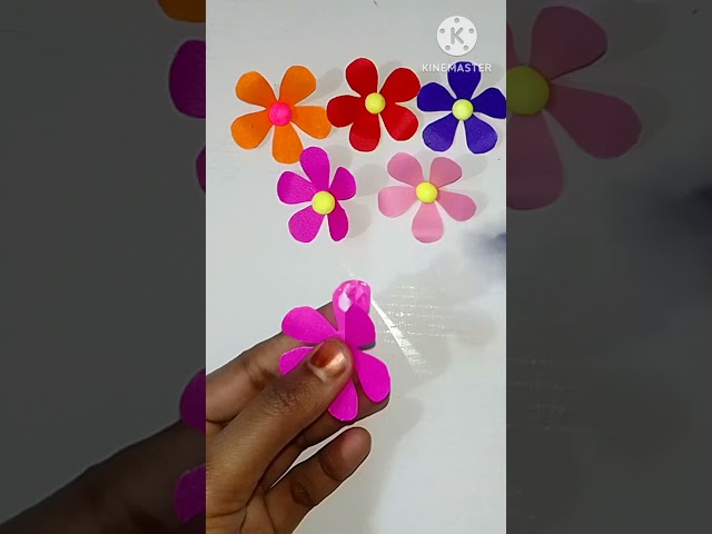 How to make mini Flower//🌺🌺 Easy Flower with colour paper //🌺🌺 #viral shorts