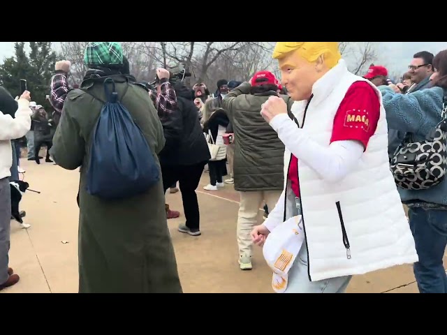 Donald Trump flash dance held on Staten Island