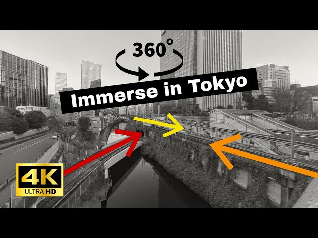 【4K・360°VR】Trains in Japan: The Miraculous Intersection of Three Lines　 #train  #tokyo  #metro