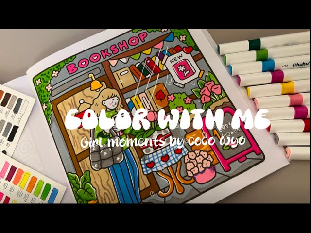 Color with me (ASMR) | 'Girl moments' by Coco Wyo 🌱✏️              #adultcoloring  #asmrvideo #asmr