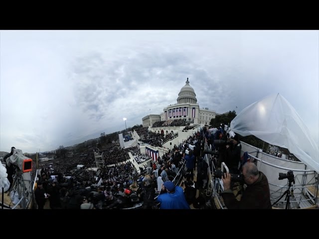 A 360-degree look at members of Congress arriving for the inauguration at the U.S. Capitol