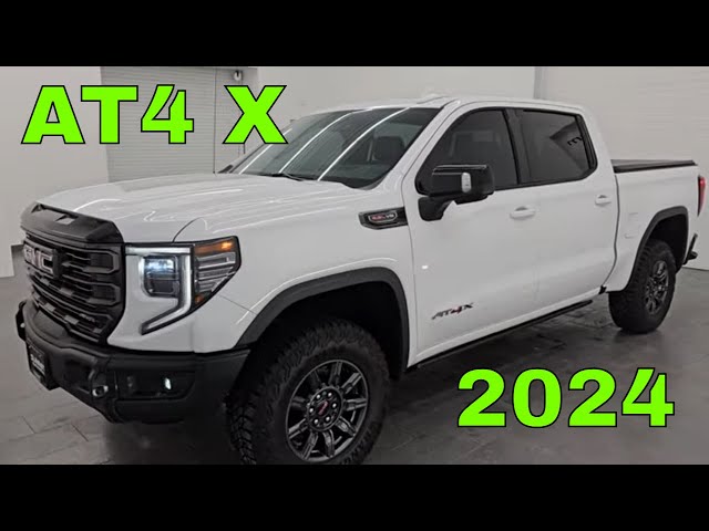 2024 GMC SIERRA 1500 AT4 X AEV BUMPER SUMMIT WHITE 4K WALKAROUND 25T70A