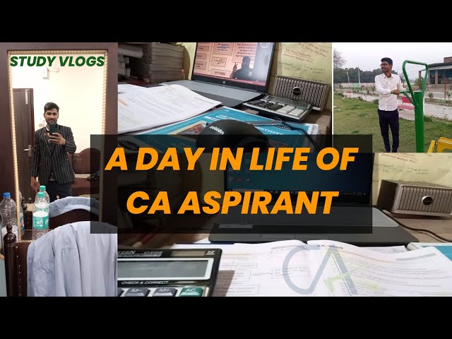 A Day in Life of CA ASPIRANT | study Vlogs | CA Life