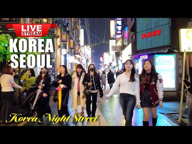 Live Seoul Korea 🔴 Seoul Walk Tour 🔴 Seoul Night Street Walking Tour | Korean Food Street | ソウルライブ