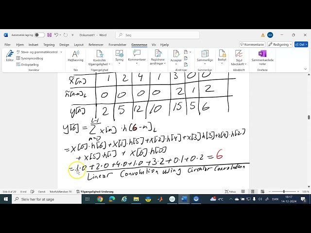 Linear system analysis Linear Convolution using Circular Convolution 14-12-2024