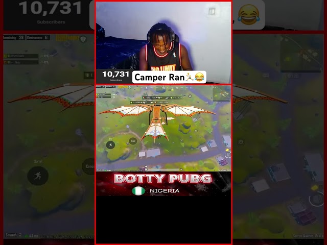 Camper Run for His Life 🏃😂 #shorts #youtubebotty #pubgmobile #pubgafrica