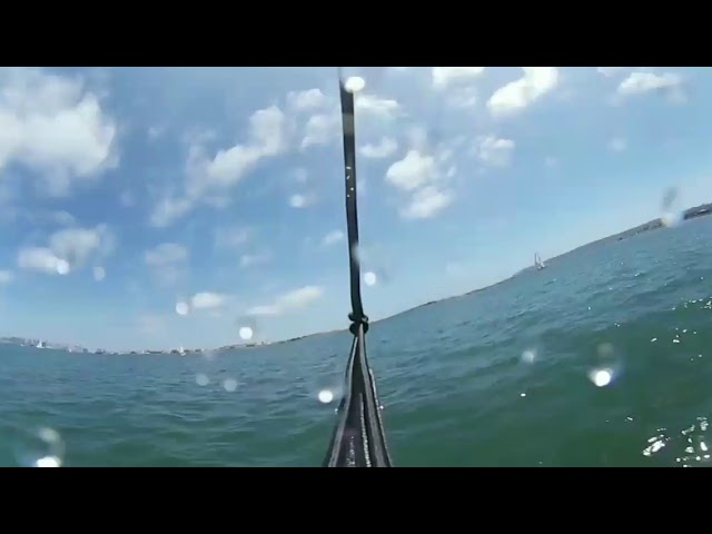 UFO Rudder Halyard Comes Loose While Foiling