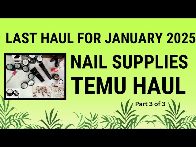 Part 3 of 3 Nail Supplies Temu Haul January 2025