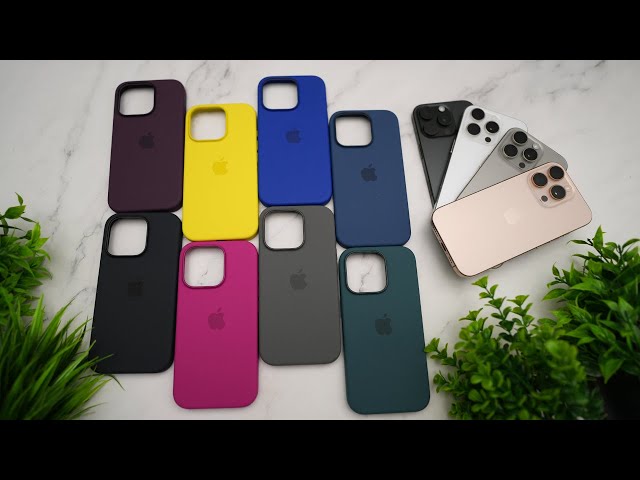 All iPhone 16 Pro Apple Silicone Cases on All iPhone 16 Pro Colors!