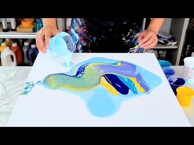 This Small Change Took this Painting to the Next Level! - Acrylic Pouring Experiment