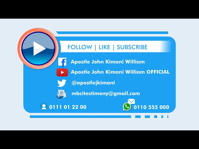 Serving God || Apostle John Kimani William