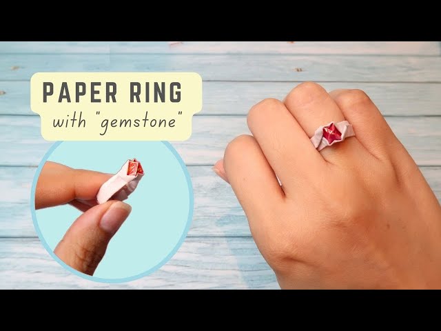 How to make a gemstone ring using only paper | ORIGAMI