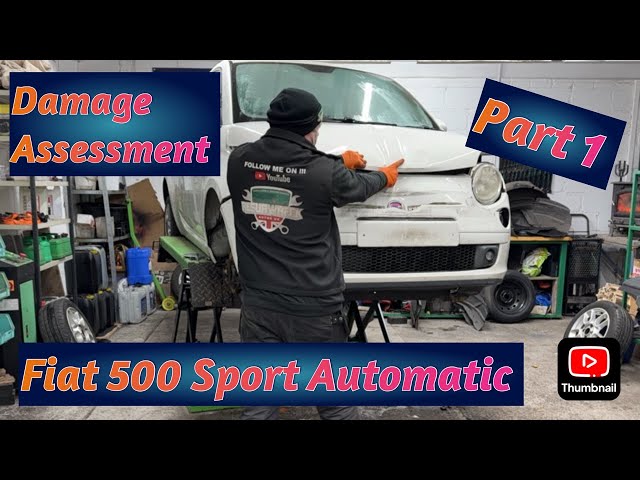 FIAT 500 SPORT AUTOMATIC CAT S COPART SALVAGE REBUILD PART 1 DAMAGE ASSESSMENT