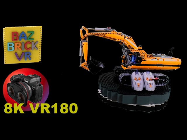 BazBrickVR S01E41 - Lego set 8043 Motorized Excavator 8K/4K VR180 3D (Travel Videos/ASMR/Music)