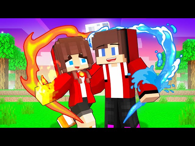 Fire JJ`s Girl and Water JJ - Love Story - Maizen Minecraft Animation