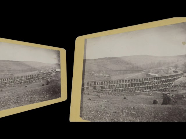 Wood Trestle & Iron Trestle, Sidney Center NY (silent, still image)