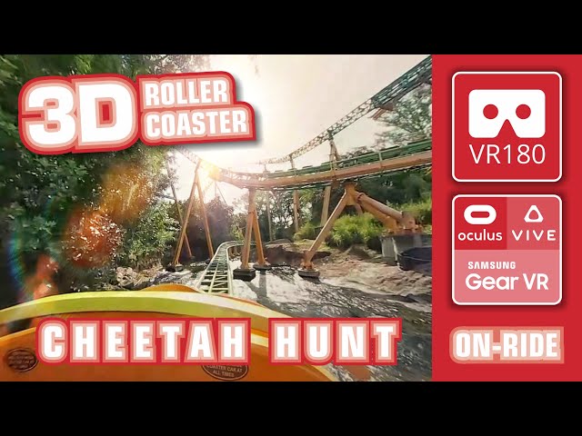 Crazy VR Roller Coaster CHEETAH HUNT VR180 3D | VR onride POV | Busch Gardens Tampa VR360