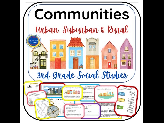 Communities Urban Suburban and Rural 3rd Grade Social Studies