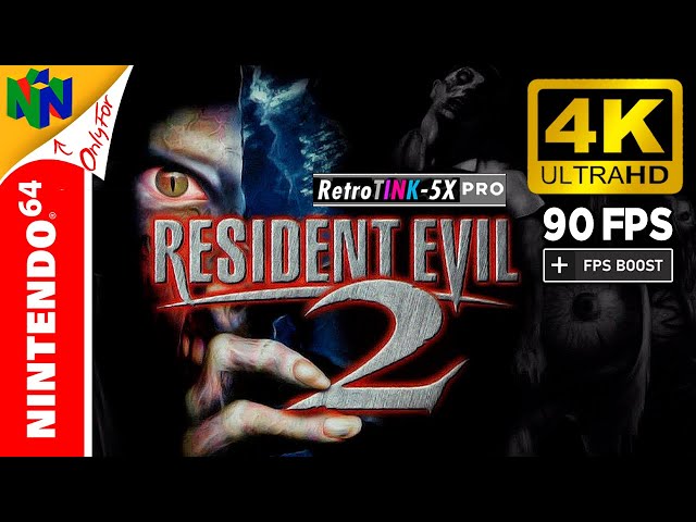 Resident Evil 2 (Nintendo 64) 4K 60ᶠᵖˢ | 90 FPS Boost | RetroTink 5X PRO | Longplay