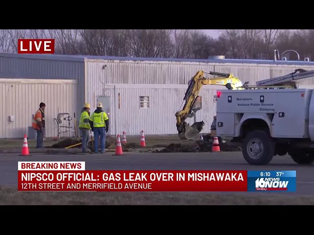 NIPSCO works to repair third-party gas main in Mishawaka